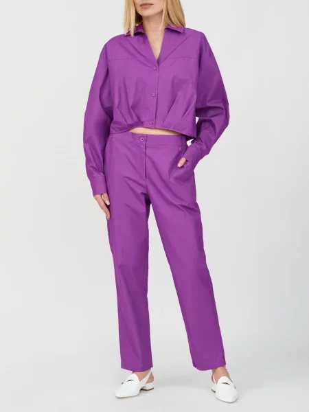 Брюки Twinset фиолетовые