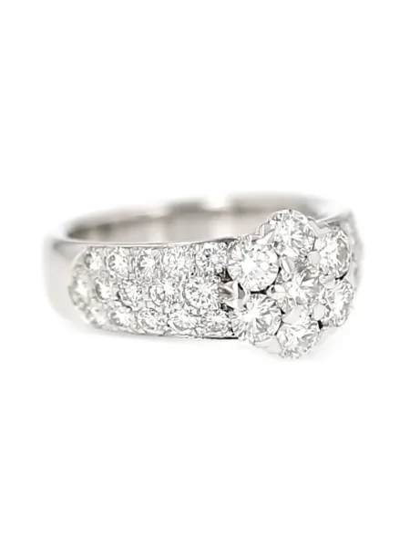 Inel Van Cleef & Arpels cu model floral argintiu