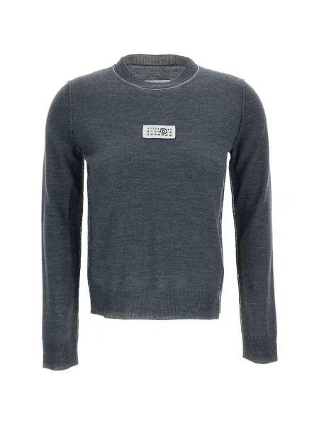 Pulover Mm6 Maison Margiela cu autograf gri
