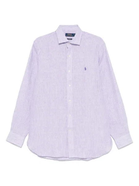 Curea Polo Ralph Lauren de in cu broderie albastru