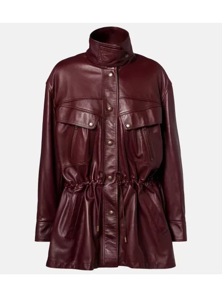 Geanta de piele Chloé bordo