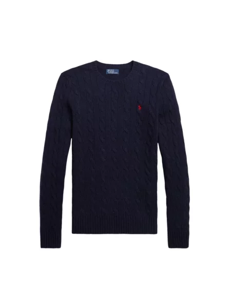 Sweter Polo Ralph Lauren wełniany niebieski