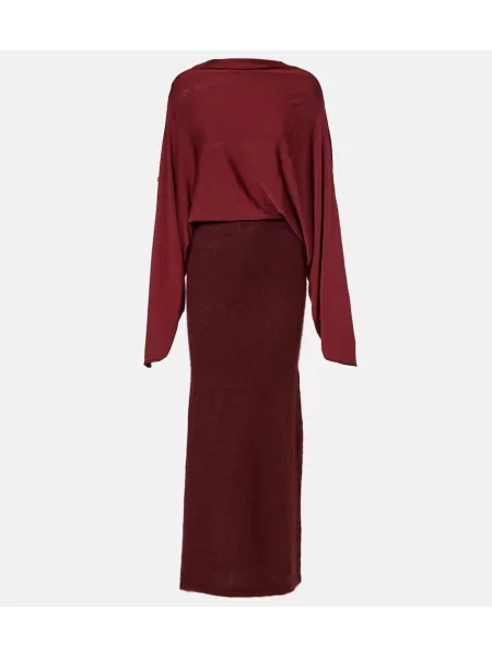 Rochie maxi Aya Muse de costum bordo