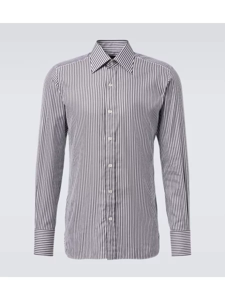 Pruhovaná košile Tom Ford černá