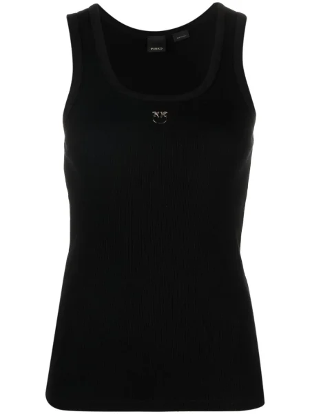 Top Pinko cu broderie negru
