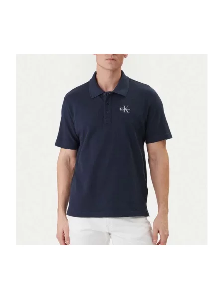 Polo majica Calvin Klein Jeans casual plava