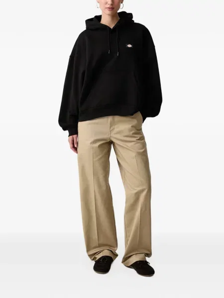 Mikina s kapucí Dickies s autogramem se stahovací šňůrkou černá