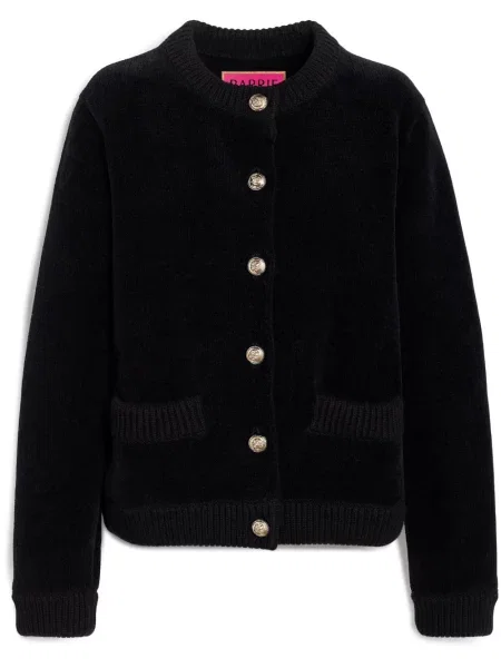 Cardigan Barrie de catifea negru