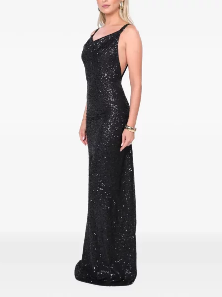 Rochie maxi Roserry cu paiete negru