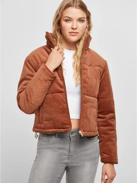 Kurtka puchowa Urban Classics sztruksowa szara