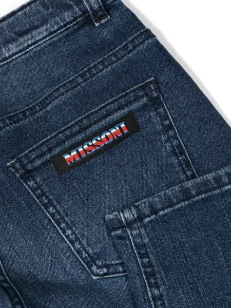 Zwężane dżinsy dziecięcy Missoni niebieski