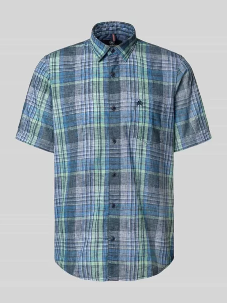 Koszula casualowa regular fit z kołnierzykiem typu kent Lerros czarna