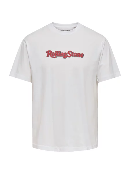 Only & Sons Tricou ONSROLLING STONE gri / sângeriu / negru alb