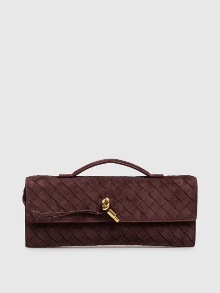 Замшевый клатч Bottega Veneta