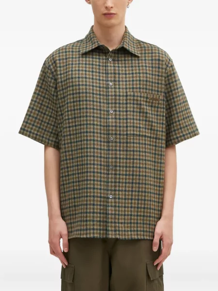 Kostkovaná krátká košile Darkpark zelená