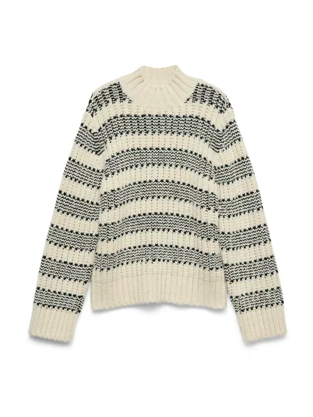 VERO MODA Svetr VMSKYE krémová černá
