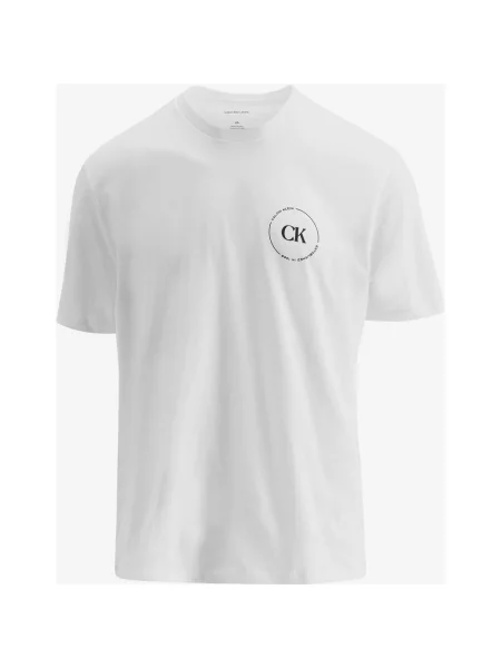 Koszulka damska Calvin Klein Logo Graphic krótki rękaw biało czarna S biała