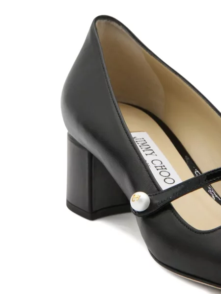 Pantofi cu toc Jimmy Choo cu perle negru