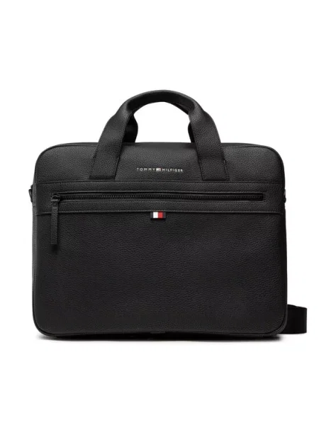 TOMMY HILFIGER Τσάντα λάπτοπ Essential σκούρο μπλε / κόκκινο / μαύρο λευκό