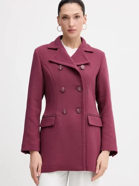 Sisley płaszcz bordowy