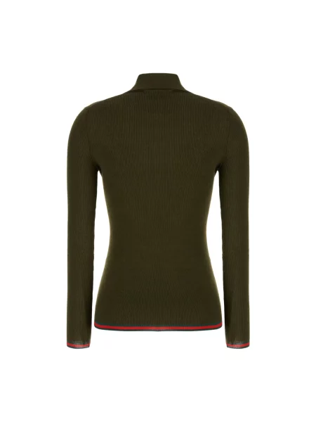 Jedwabny top Gucci zielony