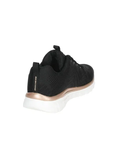 Členkové topánky Skechers čierna