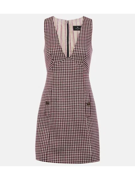 Rochie Etro în carouri alb