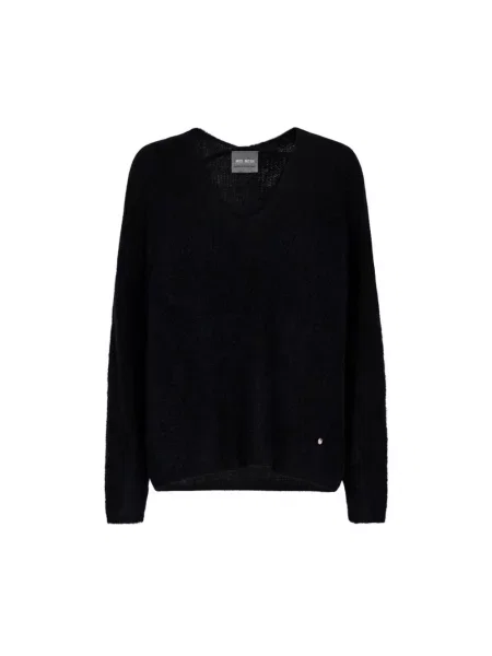 Mos Mosh sweter wełniany czarny