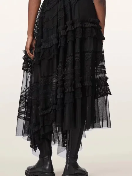 AllSaints De tul fustă Jen negru