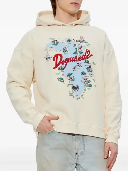 Hanorac cu glugă Dsquared2 cu imagine