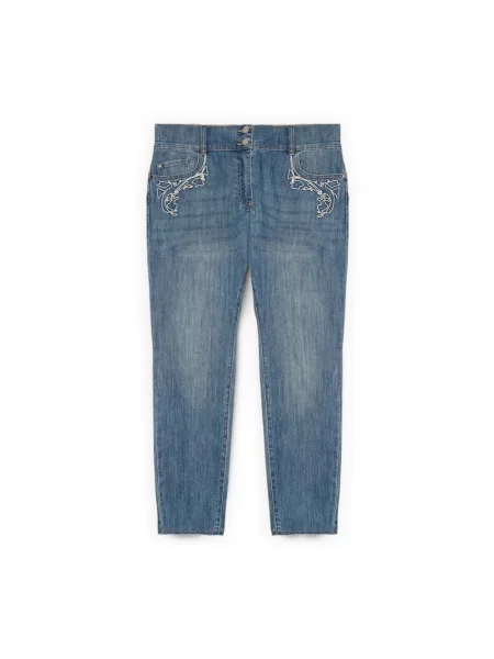 Skinny jeansy skinny Fiorella Rubino niebieskie