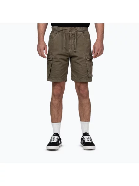 Spodenki Pitbull Proctor Drawstring Cargo olive zielone