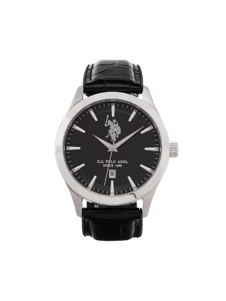 Годинник U.S. Polo Assn. Yale чорний