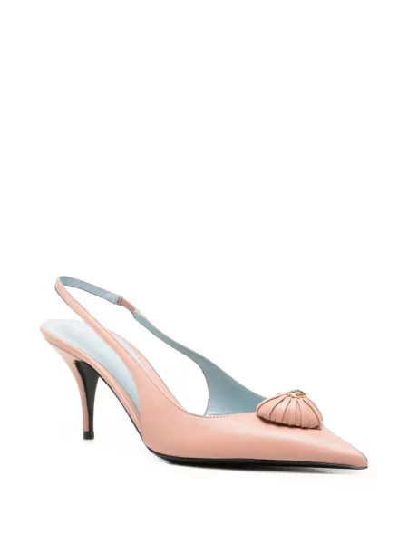 Pantofi cu toc Valentino Garavani din piele slingback roz