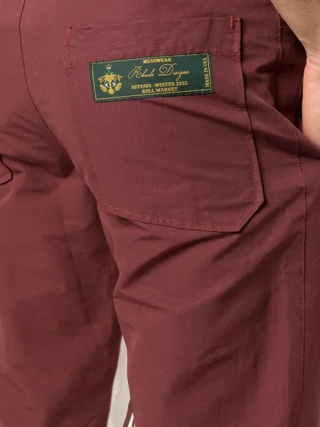 Pantaloni Rhude cu dungi roșu