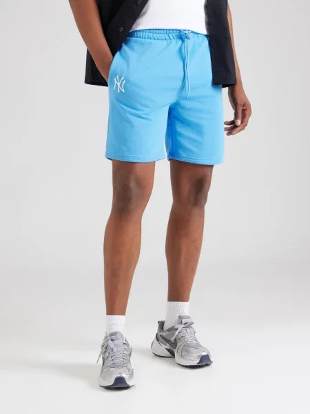 NEW ERA Pantaloni NEYYAN azuriu alb