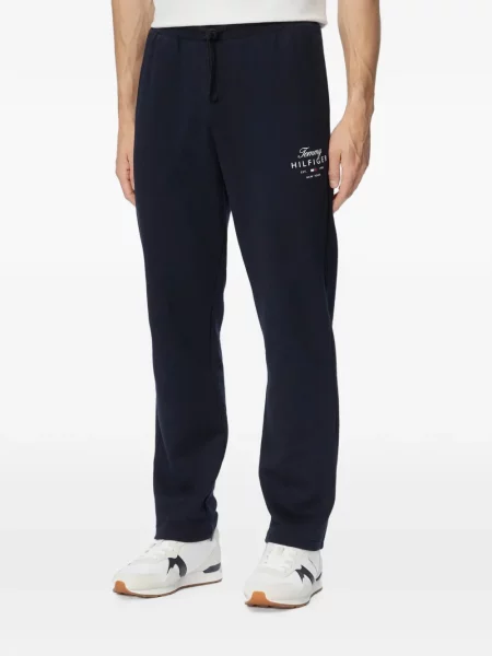 Pantaloni Tommy Hilfiger alergare cu cordon albastru
