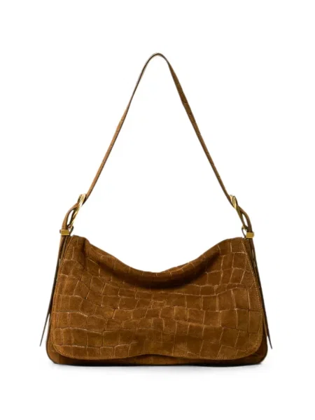 Geantă shopper Twinset din piele maro
