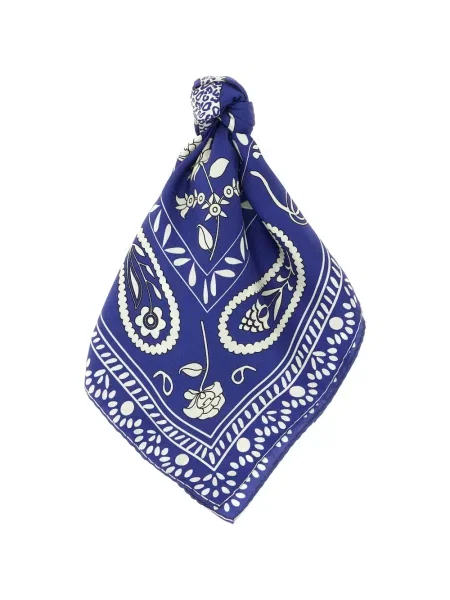 Jedwabna szal Alberto Biani niebieska