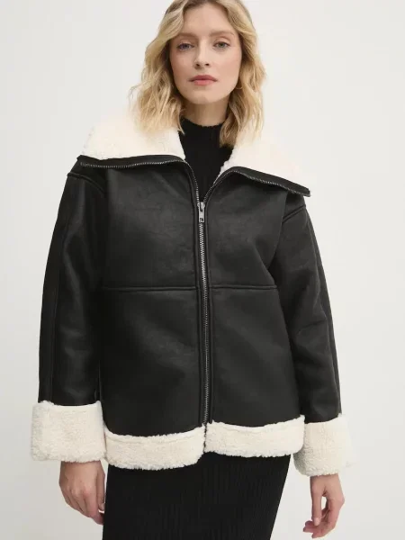 Answear Lab geaca femei de tranzitie negru