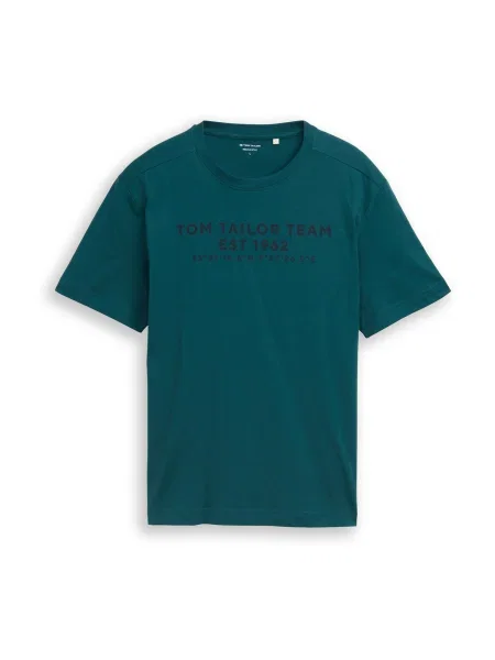 TOM TAILOR Majica smaragd črna
