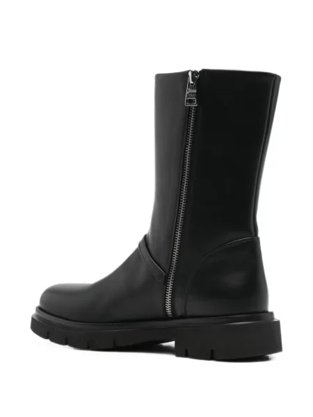 Botine Herno din piele cu cataramă negru
