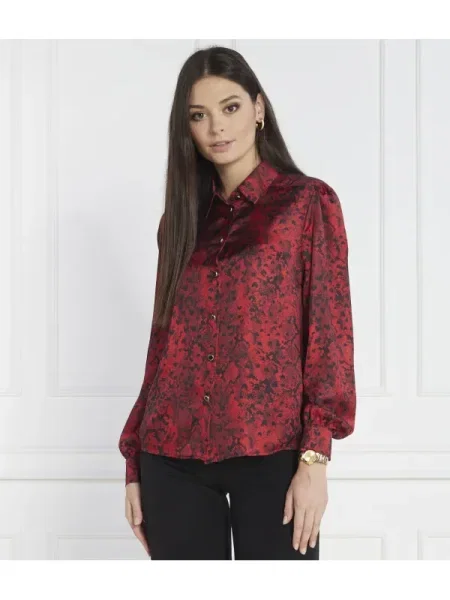 Liu Jo De satin cămașă bordo