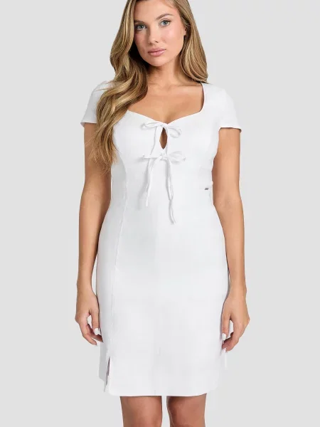 Лляна сукня Guess біла