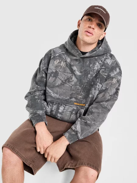 Unlike Humans Bluza Z Kapturem Woodland