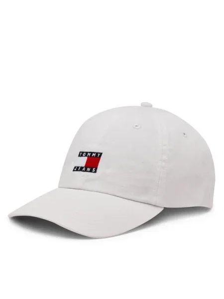 Шапка с козирка Tommy Jeans с апликация бяло
