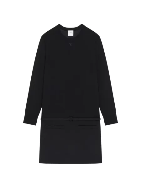 Cu centură rochie mini Courreges negru