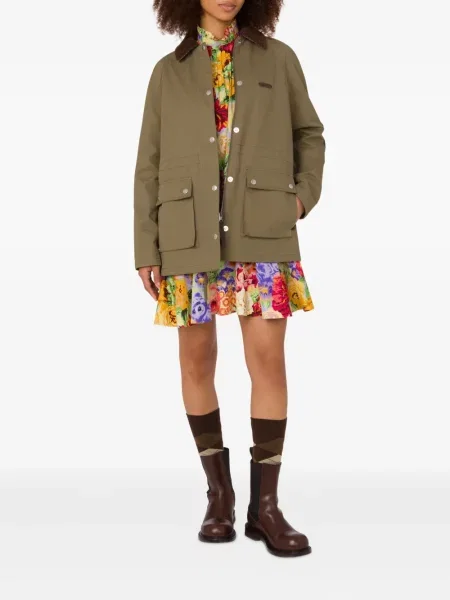Geacă Moschino de catifea cord verde
