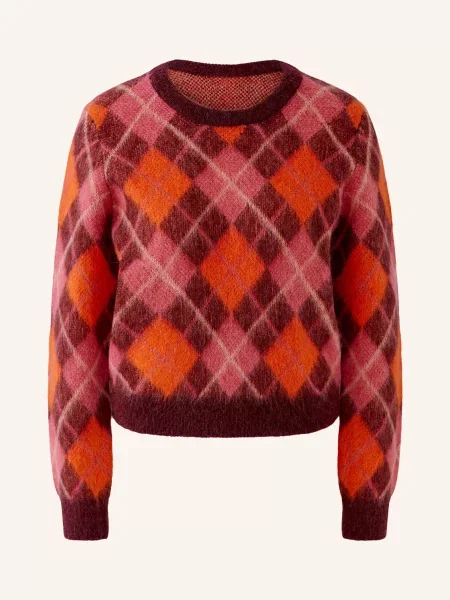 Dzianinowy sweter Oui pomarańczowy