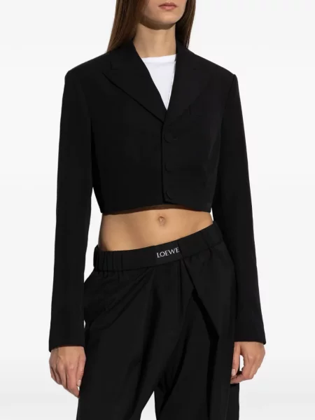 Decupat geacă Dsquared2 de lână negru